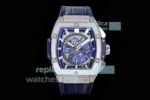 Swiss Replica Hublot Spirit of Big Bang Stainless Steel Blue Dial Watch 45MM